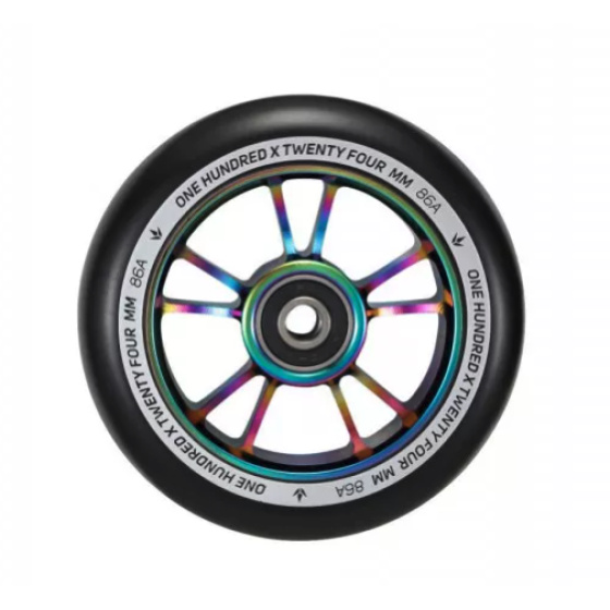 Blunt 10 Spokes Rad 100mm Schwarz/Regenbogen