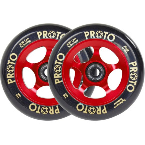 Proto Spoked Grippers Kolečka Na Freestyle Koloběžku 2-Balení (110mm|Black On Red)