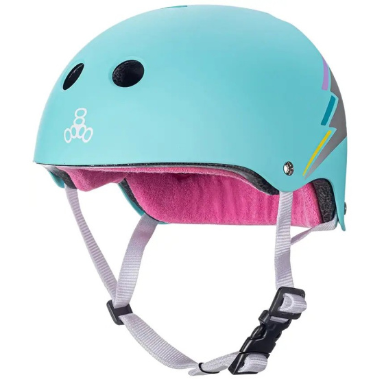 Helm Triple Eight Certified Sweatsaver L-XL Teal Hologram