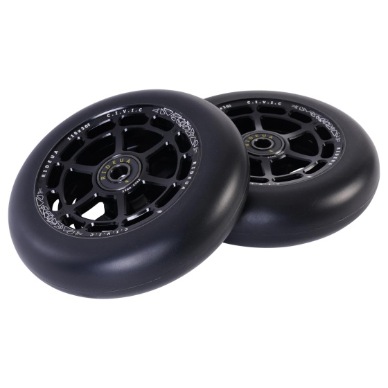 UrbanArtt Civic Rollen 115x30mm Schwarz/Schwarz 2 Stück