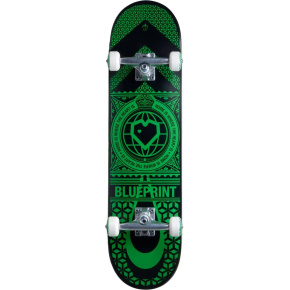 Skateboard Blueprint Home Heart 8" Schwarz/Grün