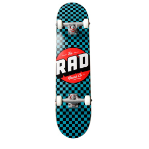 RAD Checkers Progressive Skateboard Komplett (8"|Schwarz/Türkis) RAD Checkers Progressive Skateboard Komplett (8"|Schwarz/Türkis)