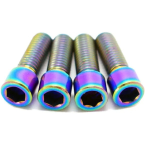 TLC Primo Titanium BMX Kurbelarm-Klemmschrauben (Regenbogen) TLC Primo Titanium BMX Kurbelarm-Klemmschrauben (Regenbogen)