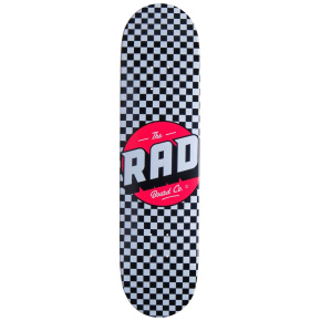 RAD Checker Skateboard Deck (7.75"|Schwarz/Weiß)