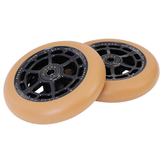 UrbanArtt Civic Rollen 110x24mm Schwarz/Gummi Blau 2 Stück