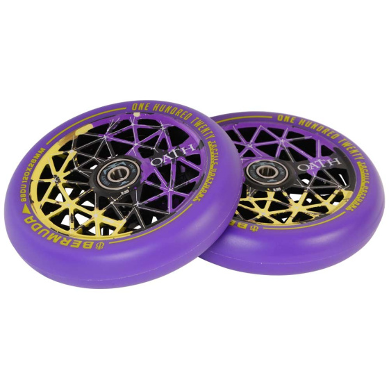 Oath Bermuda Rollen 120mm Schwarz/Lila/Gelb 2 Stück